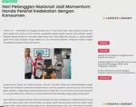 Hari Pelanggan Nasional Jadi Momentum Honda Pererat Kedekatan dengan Konsumen
