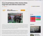 Karya Kreatif Berbasis SDGs Antarkan Refan Enggi Raih Gold AHM Best Student 2025