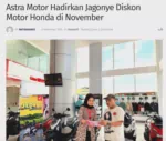 Astra Motor Hadirkan Jagonye Diskon Motor Honda di November