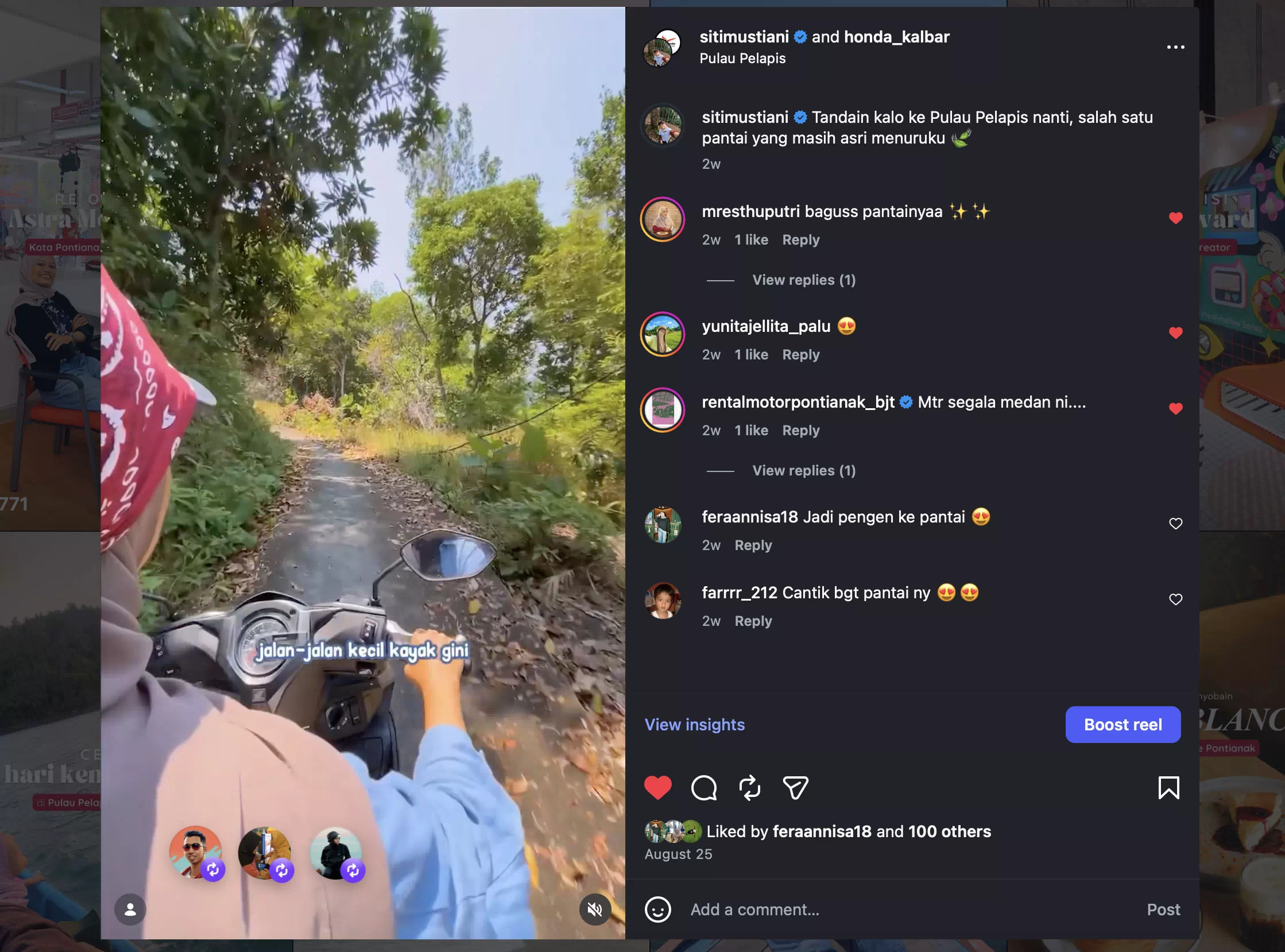 Explore Pantai Dansa Pulau Pelapis Pakai All New Honda BeAT