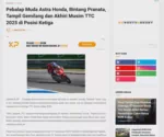 Pebalap Muda Astra Honda, Bintang Pranata, Tampil Gemilang dan Akhiri Musim TTC 2025 di Posisi Ketiga