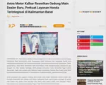 Astra Motor Kalbar Resmikan Gedung Main Dealer Baru, Perkuat Layanan Honda Terintegrasi di Kalimantan Barat