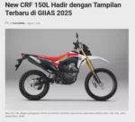 New CRF 150L Hadir dengan Tampilan Terbaru di GIIAS 2025