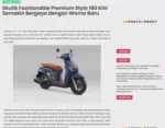 Skutik Fashionable Premium Stylo 160 Kini Semakin Bergaya dengan Warna Baru