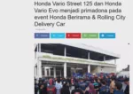 Honda Vario Street 125 dan Honda Vario Evo menjadi primadona pada event Honda Berirama & Rolling City Delivery Car