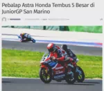 Pebalap Astra Honda Tembus 5 Besar di JuniorGP San Marino