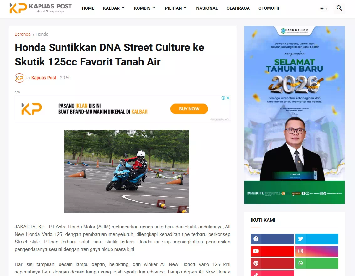 Honda Suntikkan DNA Street Culture ke Skutik 125cc Favorit Tanah Air
