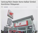 Gedung Main Dealer Asmo Kalbar Simbol Komitmen Pelayanan