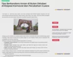 Tips Berkendara Aman di Bulan Oktober: Antisipasi Karnaval dan Perubahan Cuaca