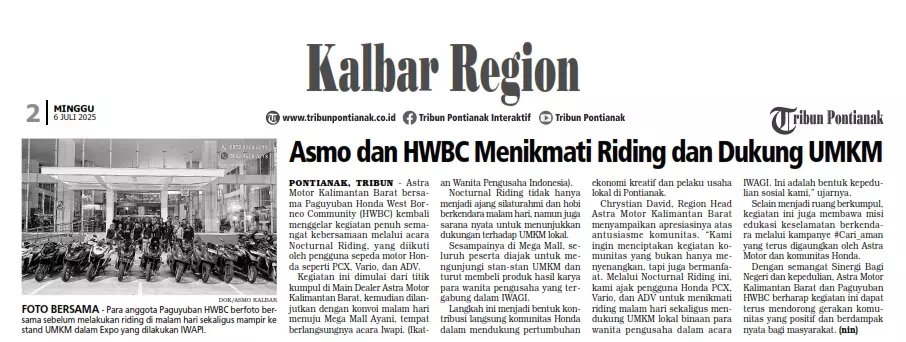 Asmo dan HWBC Menikmati Riding dan Dukung UMKM