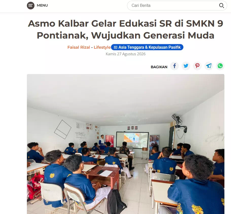 Asmo Kalbar Ingatkan Orang Tua soal Keselamatan Bonceng Anak di Tengah Kabut Asap dan Hujan