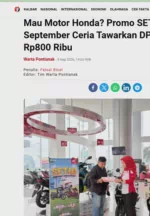 Mau Motor Honda? Promo SETIA September Ceria Tawarkan DP Mulai Rp800 Ribu