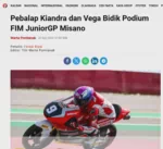 Pebalap Kiandra dan Vega Bidik Podium FIM JuniorGP Misano