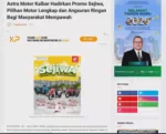 Astra Motor Kalbar Hadirkan Promo Sejiwa, Pilihan Motor Lengkap dan Angsuran Ringan Bagi Masyarakat Mempawah