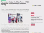 Astra Motor Kalbar Hadirkan Promo SUPERB September, Kredit Motor Honda Makin Untung