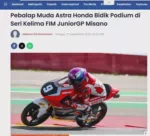 Pebalap Muda Astra Honda Bidik Podium di Seri Kelima FIM JuniorGP Misano