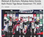 Melesat di Buriram, Pebalap Astra Honda Raih Posisi Tiga Besar Klasemen TTC 2025