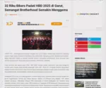 32 Ribu Bikers Padati HBD 2025 di Garut, Semangat Brotherhood Semakin Menggema