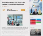 Promo Akhir Oktober Astra Motor Kalbar Tawarkan Cicilan Ringan Motor Honda