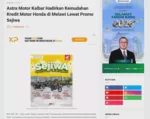 Astra Motor Kalbar Hadirkan Kemudahan Kredit Motor Honda di Melawi Lewat Promo Sejiwa