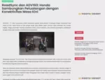 RoadSync dan ADV160: Honda Sambungkan Petualangan dengan Konektivitas Masa Kini
