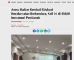 Asmo Kalbar Kembali Edukasi Keselamatan Berkendara, Kali Ini di SMAK Immanuel Pontianak