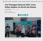 Hari Pelanggan Nasional 2026, Asmo Kalbar Bagikan Air Bersih dan Masker