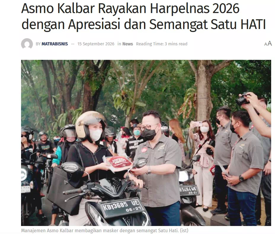 Asmo Kalbar Rayakan Harpelnas 2026 dengan Apresiasi dan Semangat Satu HATI