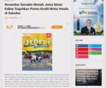 November Semakin Meriah: Astra Motor Kalbar Suguhkan Promo Kredit Motor Honda di Sekadau