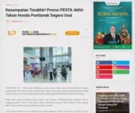 Kesempatan Terakhir! Promo PESTA Akhir Tahun Honda Pontianak Segera Usai