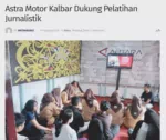 Astra Motor Kalbar Dukung Pelatihan Jurnalistik