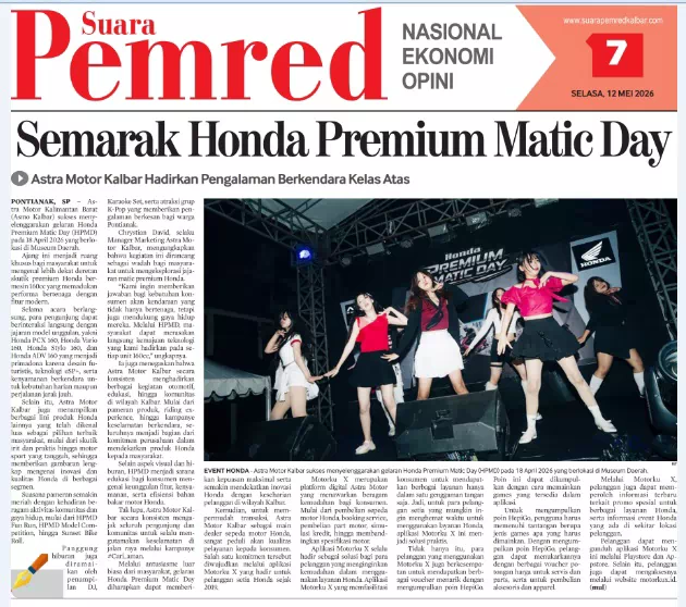 Semarak Honda Premium Matic Day *Astra Motor Kalbar Hadirkan Pengalaman Berkendara Kelas Atas