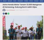 Astra Honda Motor Tanam 12.000 Mangrove di Karawang, Dukung Bumi Lebih Hijau
