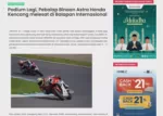 Podium Lagi, Pebalap Binaan Astra Honda Kencang melesat di Balapan Internasional