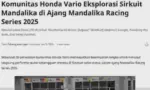 Komunitas Honda Vario Eksplorasi Sirkuit Mandalika di Ajang Mandalika Racing Series 2025