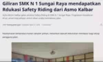 Giliran SMK N 1 Sungai Raya mendapatkan Rdukasi Safety Riding dari Asmo Kalbar