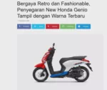Bergaya Retro dan Fashionable, Penyegaran New Honda Genio Tampil dengan Warna Terbaru