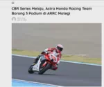 CBR Series Melaju, Astra Honda Racing Team Borong 3 Podium di ARRC Motegi