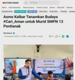 Asmo Kalbar Tanamkan Budaya #Cari_Aman untuk Murid SMPN 13 Pontianak