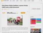 Astra Motor Kalbar Hadirkan Layanan Honda CARE Gratis untuk Konsumen