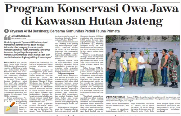 Program Konservasi Owa Jawa di Kawasan Hutan Jateng, Yayasan AHM Bersinergi Bersama Komunitas Peduli Fauna Primata