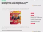 Honda Halofest 2025 Tawarkan DP Ringan Mulai Rp 1 Juta untuk Warga Ketapang
