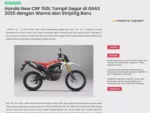 Honda New CRF 150L Tampil Segar di GIIAS 2025 dengan Warna dan Striping Baru