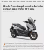 Honda Forza tampil semakin berkelas dengan panel meter TFT baru