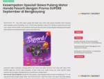 Kesempatan Spesial! Bawa Pulang Motor Honda Favorit dengan Promo SUPERB September di Bengkayang