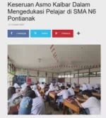 Keseruan Asmo Kalbar Dalam Mengedukasi Pelajar di SMA N6 Pontianak