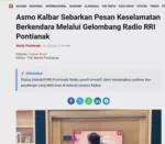 Asmo Kalbar Sebarkan Pesan Keselamatan Berkendara Melalui Gelombang Radio RRI Pontianak