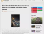 Bukan Sekadar Night Ride, Komunitas Honda Bagikan 2.000 Masker dan Galang Donasi Karhutla