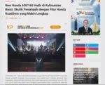 New Honda ADV160 Hadir di Kalimantan Barat, Skutik Penjelajah dengan Fitur Honda RoadSync yang Makin Lengkap