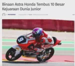 Binaan Astra Honda Tembus 10 Besar Kejuaraan Dunia Junior